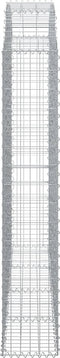 vidaXL - Schanskorf - gewelfd - 200x30x160/180 - cm - gegalvaniseerd - ijzer