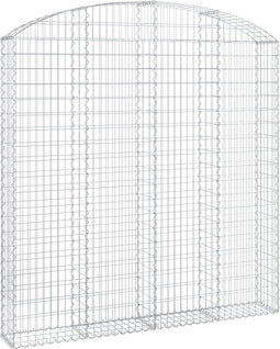 vidaXL - Schanskorf - gewelfd - 200x30x200/220 - cm - gegalvaniseerd - ijzer