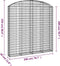 vidaXL - Schanskorf - gewelfd - 200x30x200/220 - cm - gegalvaniseerd - ijzer