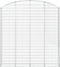 vidaXL - Schanskorf - gewelfd - 200x30x200/220 - cm - gegalvaniseerd - ijzer