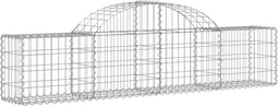 vidaXL - Schanskorf - gewelfd - 200x30x40/60 - cm - gegalvaniseerd - ijzer