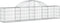 vidaXL - Schanskorf - gewelfd - 200x30x40/60 - cm - gegalvaniseerd - ijzer