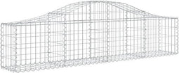 vidaXL - Schanskorf - gewelfd - 200x30x40/60 - cm - gegalvaniseerd - ijzer