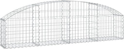 vidaXL - Schanskorf - gewelfd - 200x30x40/60 - cm - gegalvaniseerd - ijzer