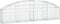 vidaXL - Schanskorf - gewelfd - 200x30x40/60 - cm - gegalvaniseerd - ijzer