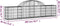 vidaXL - Schanskorf - gewelfd - 200x30x40/60 - cm - gegalvaniseerd - ijzer