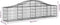 vidaXL - Schanskorf - gewelfd - 200x30x40/60 - cm - gegalvaniseerd - ijzer