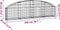 vidaXL - Schanskorf - gewelfd - 200x30x40/60 - cm - gegalvaniseerd - ijzer