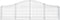 vidaXL - Schanskorf - gewelfd - 200x30x40/60 - cm - gegalvaniseerd - ijzer