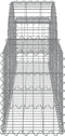 vidaXL - Schanskorf - gewelfd - 200x30x40/60 - cm - gegalvaniseerd - ijzer