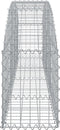 vidaXL - Schanskorf - gewelfd - 200x30x40/60 - cm - gegalvaniseerd - ijzer