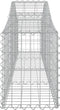vidaXL - Schanskorf - gewelfd - 200x30x40/60 - cm - gegalvaniseerd - ijzer