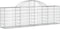 vidaXL - Schanskorf - gewelfd - 200x30x60/80 - cm - gegalvaniseerd - ijzer