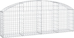 vidaXL - Schanskorf - gewelfd - 200x30x60/80 - cm - gegalvaniseerd - ijzer