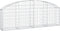vidaXL - Schanskorf - gewelfd - 200x30x60/80 - cm - gegalvaniseerd - ijzer