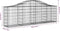 vidaXL - Schanskorf - gewelfd - 200x30x60/80 - cm - gegalvaniseerd - ijzer