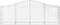 vidaXL - Schanskorf - gewelfd - 200x30x60/80 - cm - gegalvaniseerd - ijzer
