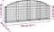 vidaXL - Schanskorf - gewelfd - 200x30x60/80 - cm - gegalvaniseerd - ijzer