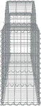 vidaXL - Schanskorf - gewelfd - 200x30x60/80 - cm - gegalvaniseerd - ijzer