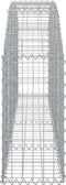 vidaXL - Schanskorf - gewelfd - 200x30x60/80 - cm - gegalvaniseerd - ijzer