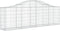 vidaXL - Schanskorf - gewelfd - 200x30x60/80 - cm - gegalvaniseerd - ijzer