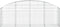 vidaXL - Schanskorf - gewelfd - 200x30x60/80 - cm - gegalvaniseerd - ijzer