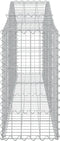 vidaXL - Schanskorf - gewelfd - 200x30x60/80 - cm - gegalvaniseerd - ijzer