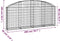 vidaXL - Schanskorf - gewelfd - 200x30x80/100 - cm - gegalvaniseerd - ijzer