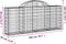 vidaXL - Schanskorf - gewelfd - 200x30x80/100 - cm - gegalvaniseerd - ijzer