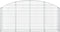 vidaXL - Schanskorf - gewelfd - 200x30x80/100 - cm - gegalvaniseerd - ijzer