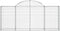 vidaXL - Schanskorf - gewelfd - 200x30x80/100 - cm - gegalvaniseerd - ijzer