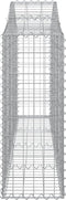 vidaXL - Schanskorf - gewelfd - 200x30x80/100 - cm - gegalvaniseerd - ijzer