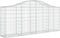 vidaXL - Schanskorf - gewelfd - 200x30x80/100 - cm - gegalvaniseerd - ijzer