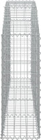 vidaXL - Schanskorf - gewelfd - 200x30x80/100 - cm - gegalvaniseerd - ijzer
