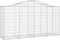 vidaXL - Schanskorf - gewelfd - 200x50x100/120 - cm - gegalvaniseerd - ijzer