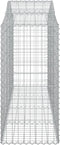 vidaXL - Schanskorf - gewelfd - 200x50x100/120 - cm - gegalvaniseerd - ijzer