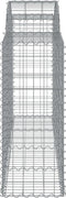 vidaXL - Schanskorf - gewelfd - 200x50x100/120 - cm - gegalvaniseerd - ijzer