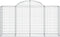 vidaXL - Schanskorf - gewelfd - 200x50x100/120 - cm - gegalvaniseerd - ijzer