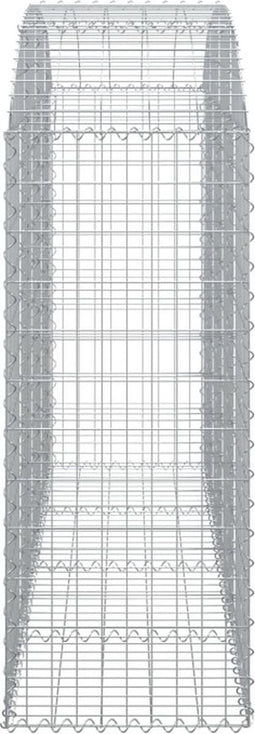 vidaXL - Schanskorf - gewelfd - 200x50x120/140 - cm - gegalvaniseerd - ijzer