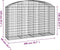 vidaXL - Schanskorf - gewelfd - 200x50x120/140 - cm - gegalvaniseerd - ijzer