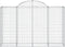vidaXL - Schanskorf - gewelfd - 200x50x120/140 - cm - gegalvaniseerd - ijzer