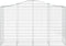 vidaXL - Schanskorf - gewelfd - 200x50x120/140 - cm - gegalvaniseerd - ijzer