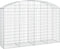 vidaXL - Schanskorf - gewelfd - 200x50x120/140 - cm - gegalvaniseerd - ijzer