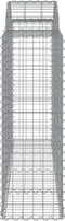 vidaXL - Schanskorf - gewelfd - 200x50x120/140 - cm - gegalvaniseerd - ijzer