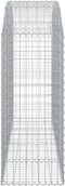 vidaXL - Schanskorf - gewelfd - 200x50x120/140 - cm - gegalvaniseerd - ijzer