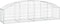 vidaXL - Schanskorf - gewelfd - 200x50x40/60 - cm - gegalvaniseerd - ijzer