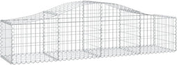 vidaXL - Schanskorf - gewelfd - 200x50x40/60 - cm - gegalvaniseerd - ijzer