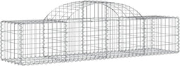 vidaXL - Schanskorf - gewelfd - 200x50x40/60 - cm - gegalvaniseerd - ijzer