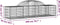vidaXL - Schanskorf - gewelfd - 200x50x40/60 - cm - gegalvaniseerd - ijzer