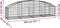 vidaXL - Schanskorf - gewelfd - 200x50x40/60 - cm - gegalvaniseerd - ijzer